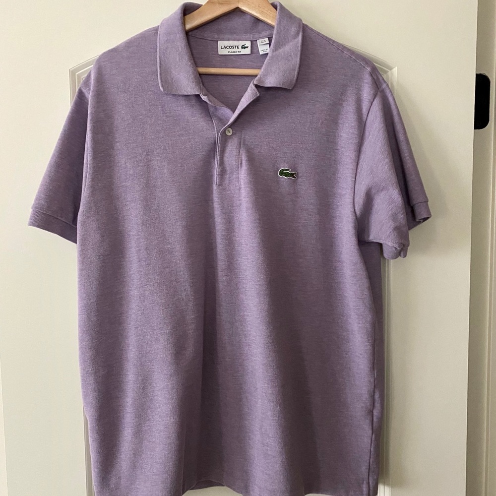 Men’s Purple Lacoste Polo